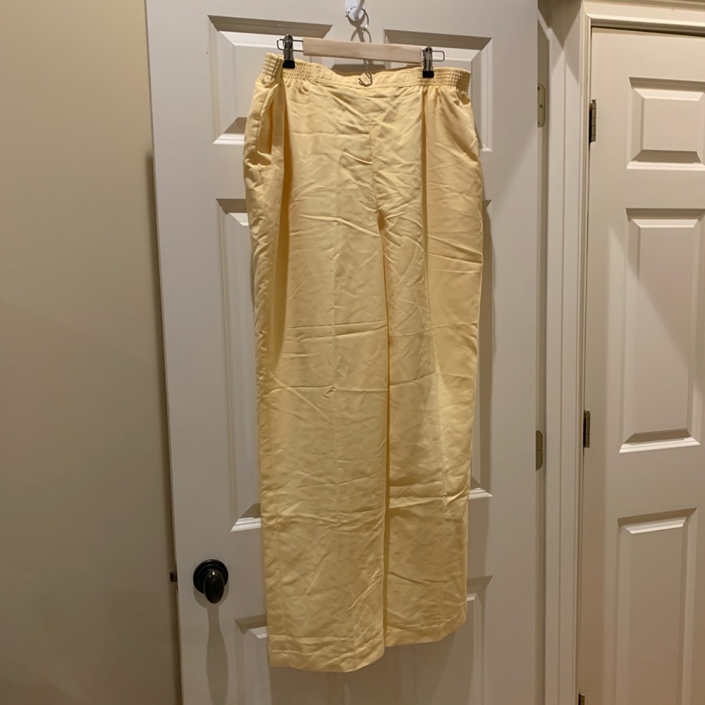 New Alfred Dunner 20 Yellow Pants trousers plus